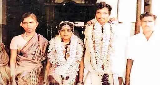 goundamani marriage photo | wife shanthi - santhi 